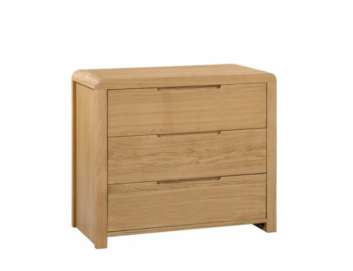 Julian Bowen Curve oak 3 Drawer Chest-0