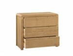 Julian Bowen Curve oak 3 Drawer Chest-6355