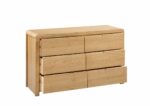 Julian Bowen Curve oak 6 Drawer Wide Chest-6360