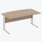 Elite Optima Plus Fixed Height Bow Fronted Rectangular Desk-0