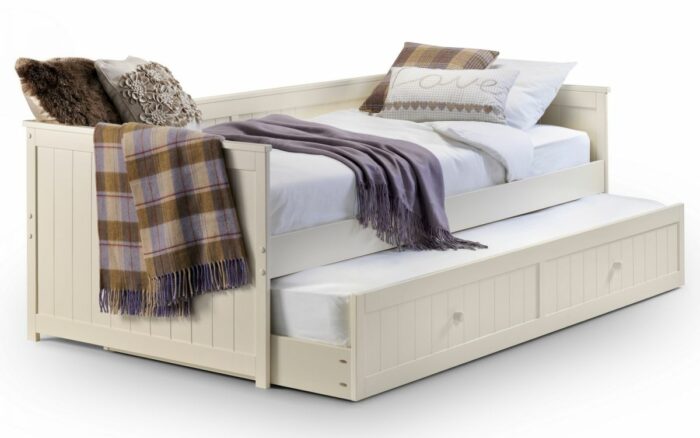 Julian Bowen wooden Jessica Daybed & Underbed Trundle stone white-0