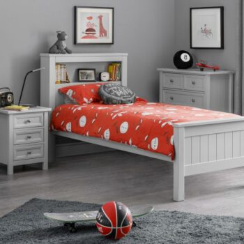 Julian Bowen Maine Bookcase Bed - Dove Grey-0