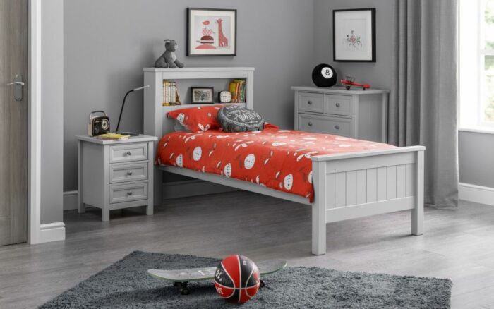 Julian Bowen Maine Bookcase Bed - Dove Grey-0