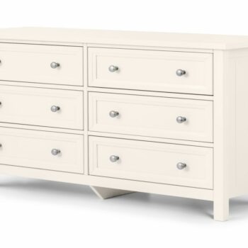 Julian Bowen Maine 6 Drawer Wide Chest - Surf White-0