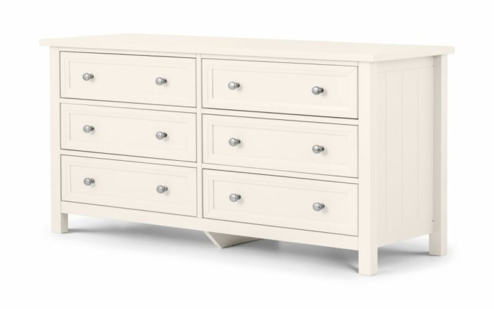 Julian Bowen Maine 6 Drawer Wide Chest - Surf White-0