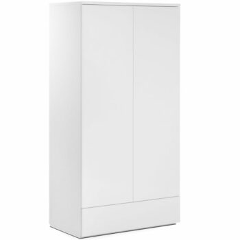 Julian Bowen Monaco 2 Door Combination Wardrobe - White High Gloss-0