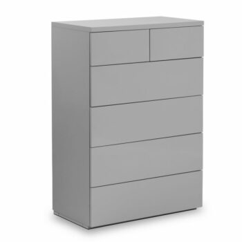 Julian Bowen Monaco 4+2 Drawer Chest - Grey High Gloss-0