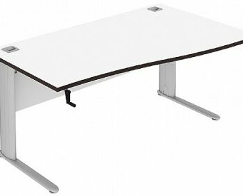Elite Optima Plus Height Adjustable Single Wave Desk 600mm-0