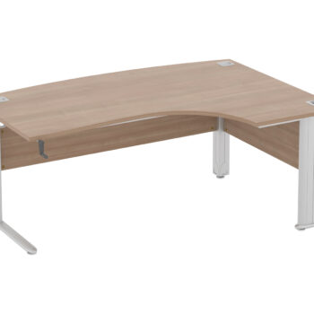 Elite Optima Plus Height Adjustable Bow Fronted Crescent Workstation -0