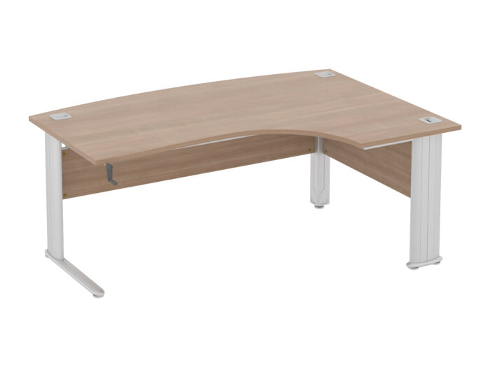 Elite Optima Plus Height Adjustable Bow Fronted Crescent Workstation -0