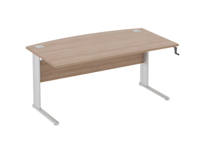 Elite Optima Plus Height Adjustable Bow Fronted Rectangular Desk -0