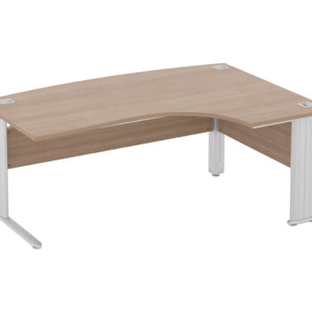 Elite Optima Plus Fixed Height Bow Fronted Crescent Workstation-0