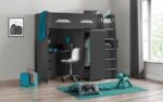 Julian Bowen wooden Pegasus Highsleeper - Anthracite-0