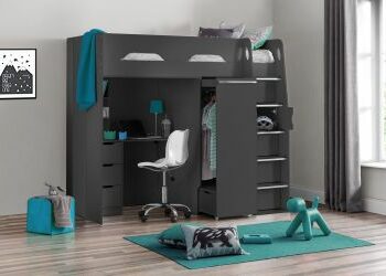 Julian Bowen wooden Pegasus Highsleeper - Anthracite-0