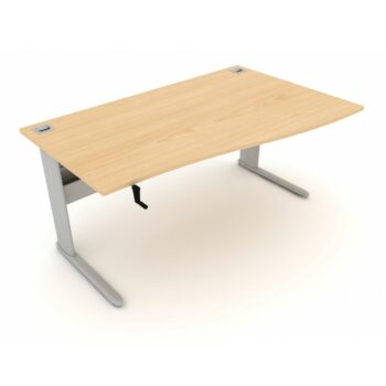 Elite Optima Plus Height Adjustable Single Wave Desk 800mm-0