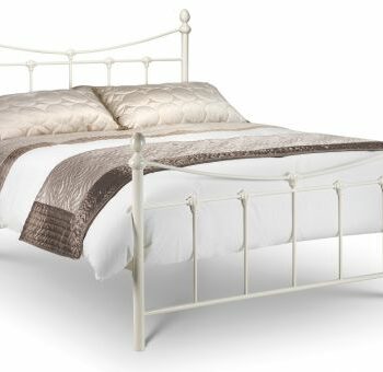 julian bowen Rebecca metal Bed - Stone White-0