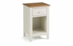 Julian Bowen Salerno 1 Drawer Bedside Ivory and Oak-0