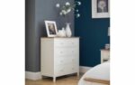 Julian Bowen Salerno 1 Drawer Bedside Ivory and Oak-5727