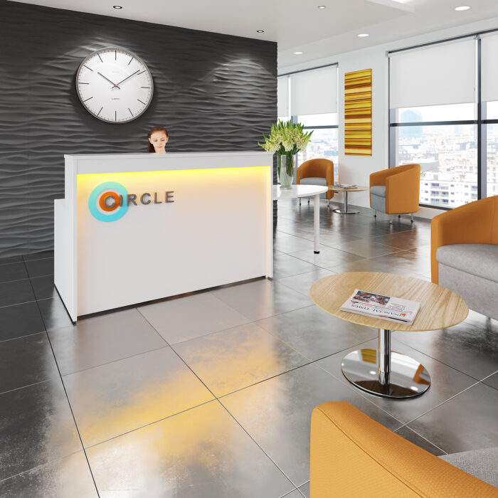 Dams Welcome Compact Smart Reception Desks Optional LED-6273