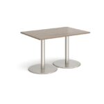 DAMS Monza rectangular dining table with flat round base 1200mm x 800mm-34827