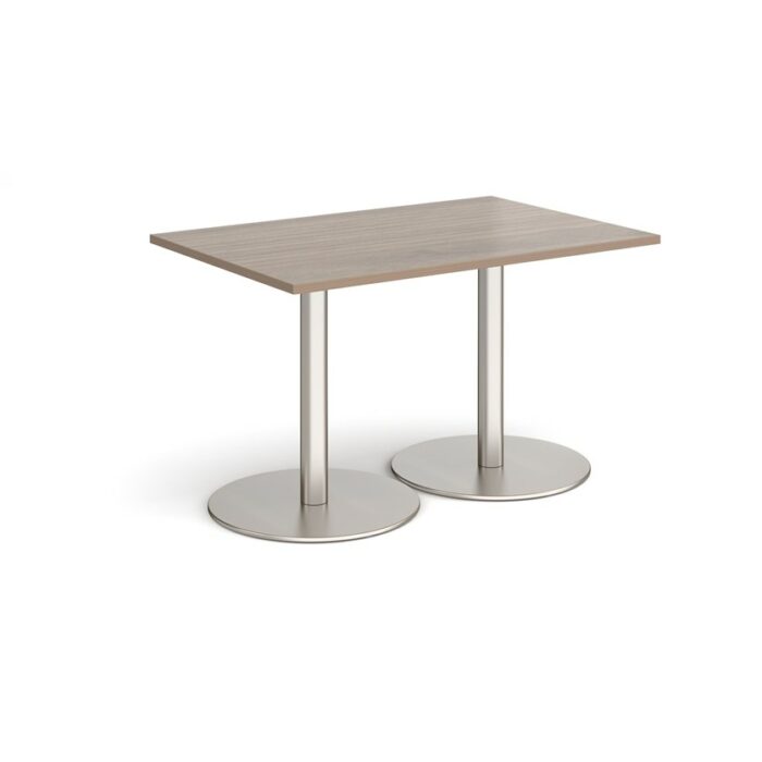 DAMS Monza rectangular dining table with flat round base 1200mm x 800mm-34827