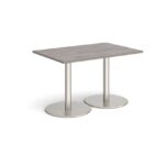 DAMS Monza rectangular dining table with flat round base 1200mm x 800mm-34824