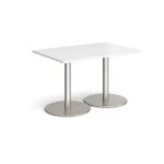 DAMS Monza rectangular dining table with flat round base 1200mm x 800mm-34828