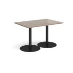 DAMS Monza rectangular dining table with flat round base 1200mm x 800mm-34818