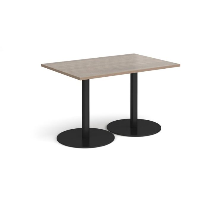 DAMS Monza rectangular dining table with flat round base 1200mm x 800mm-34818