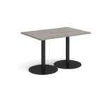 DAMS Monza rectangular dining table with flat round base 1200mm x 800mm-34823