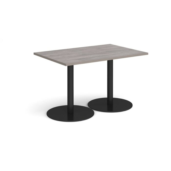 DAMS Monza rectangular dining table with flat round base 1200mm x 800mm-34823