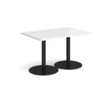 DAMS Monza rectangular dining table with flat round base 1200mm x 800mm-34822