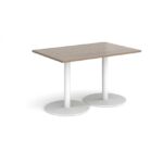 DAMS Monza rectangular dining table with flat round base 1200mm x 800mm-34831