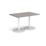 DAMS Monza rectangular dining table with flat round base 1200mm x 800mm-34835