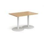 DAMS Monza rectangular dining table with flat round base 1200mm x 800mm-34834