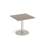 DAMS Monza square dining table with flat round base (800mm)-34802