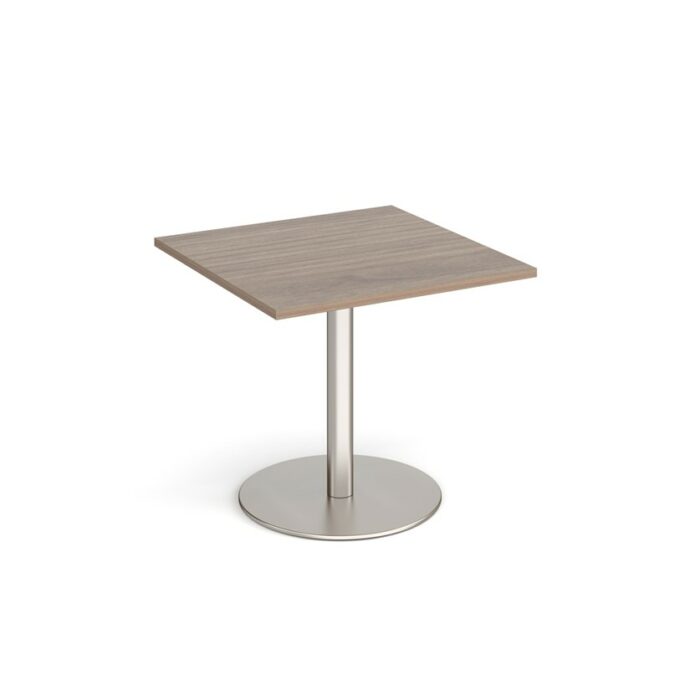 DAMS Monza square dining table with flat round base (800mm)-34802