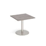 DAMS Monza square dining table with flat round base (800mm)-34807