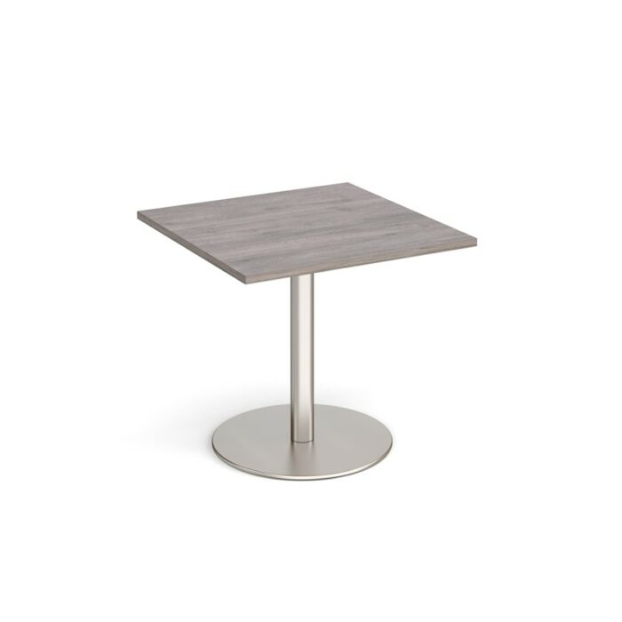 DAMS Monza square dining table with flat round base (800mm)-34807