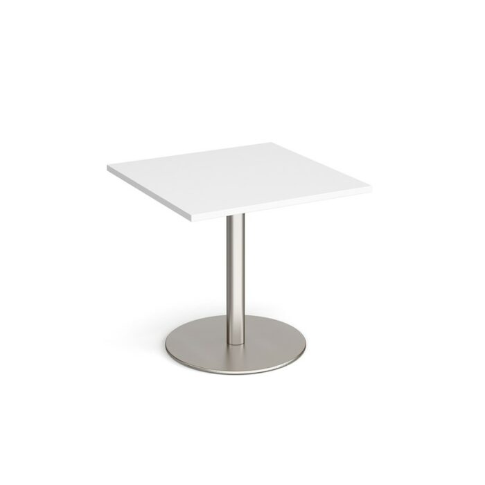 DAMS Monza square dining table with flat round base (800mm)-34803
