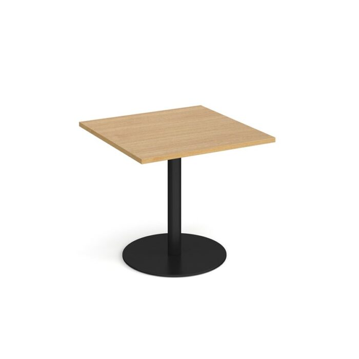 DAMS Monza square dining table with flat round base (800mm)-34799
