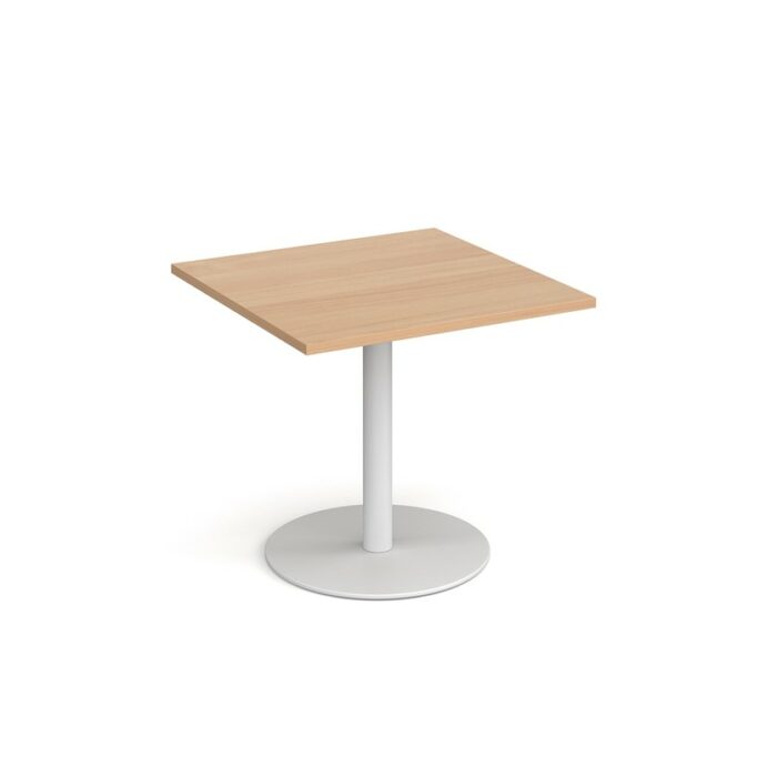 DAMS Monza square dining table with flat round base (800mm)-34811