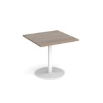 DAMS Monza square dining table with flat round base (800mm)-34813