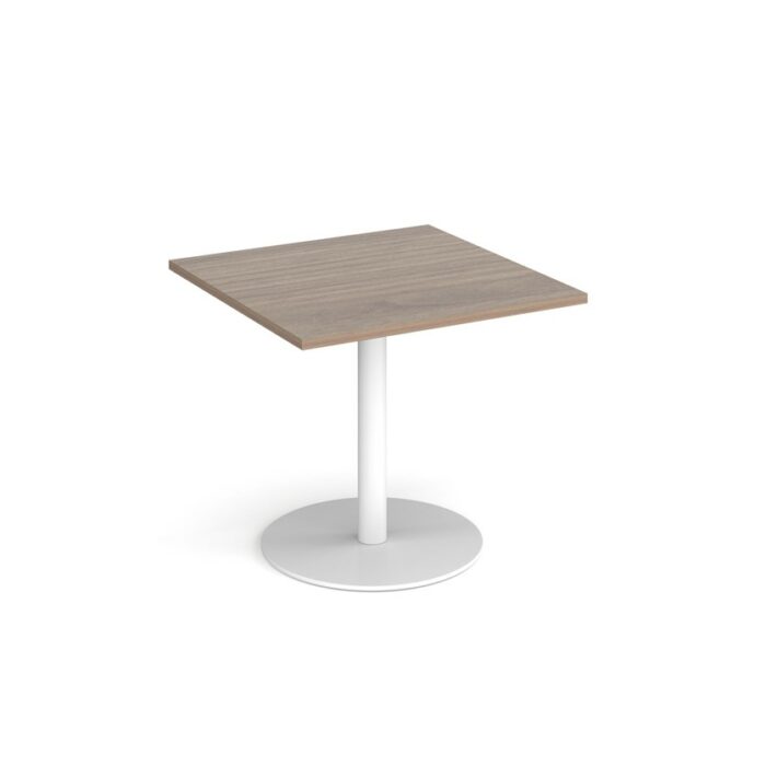 DAMS Monza square dining table with flat round base (800mm)-34813