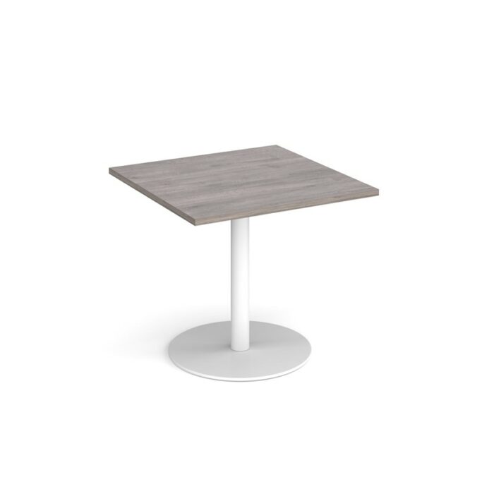 DAMS Monza square dining table with flat round base (800mm)-34808