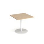 DAMS Monza square dining table with flat round base (800mm)-34810