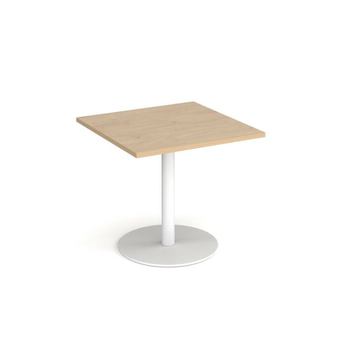 DAMS Monza square dining table with flat round base (800mm)-34810