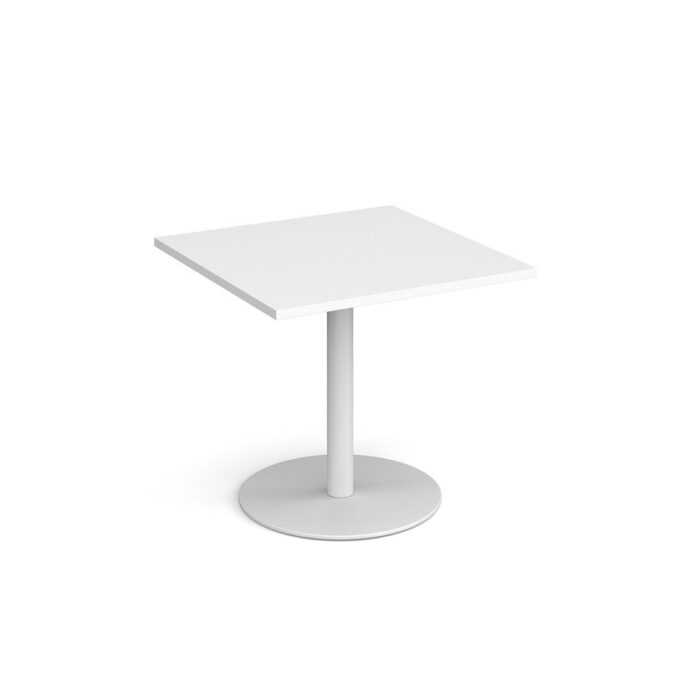 DAMS Monza square dining table with flat round base (800mm)-34809