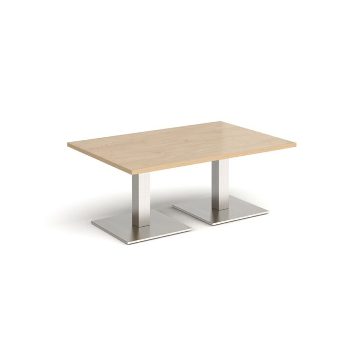 DAMS Brescia rectangular coffee table with flat square base 1200mm x 800mm-35254