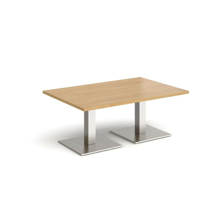 DAMS Brescia rectangular coffee table with flat square base 1200mm x 800mm-35253
